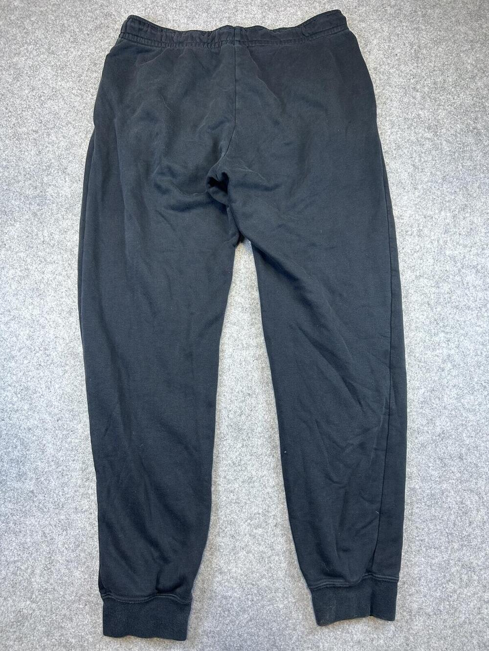 Nike Sweatpant Joggers Sz M Black Athletic Drawstring Swoosh Logo Sweats - Picture 2 of 7